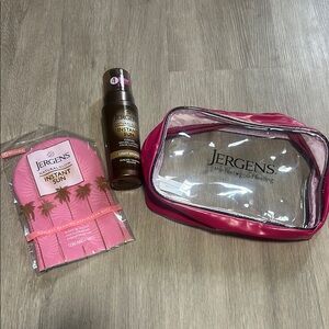 Jergens Pink and Brown Suncare Tanning Set
